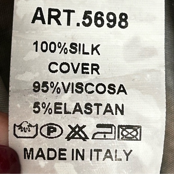 Unbranded Italian Silk Blend Sleeveless Langenlook Tie Dye Taupe/Blue Top Sz M - Picture 12 of 12